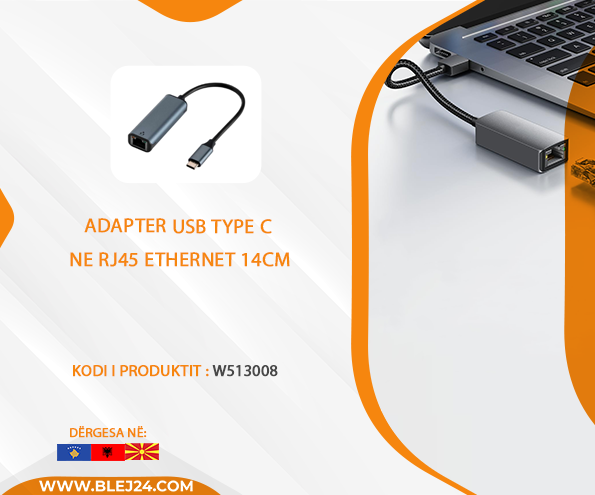 Adapter USB Type C ne RJ45 ethernet 14cm